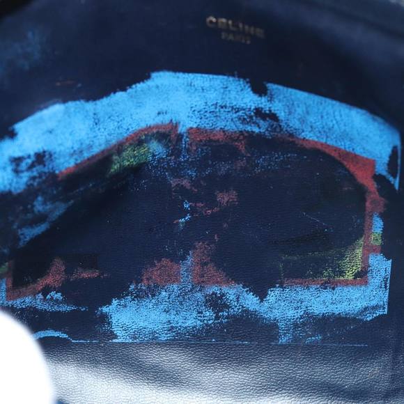 CELINE C Macadam Canvas Pouch Navy Auth bs14376 - Picture 11 of 16